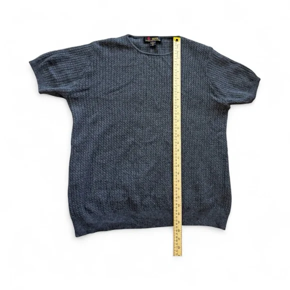 ERDOS Women’s Elegant Gray 100% Pure Cashmere Short Sleeve Top, Vintage Sizing - Picture 3 of 7